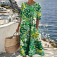 Rochie pentru femei cu imprimeu floral, croială lejeră