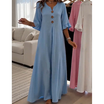 Rochie Maxi lejeră cu decolteu în V pentru femei