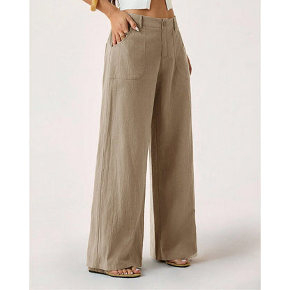Pantaloni Casual cu Talie Largă pentru Femei