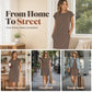 Rochie pentru femei cu guler rotund, culoare uni