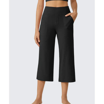 Women's Casual Wide Leg Cropped Pants