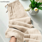 Pantaloni de casă din bumbac cu talie elastică pentru femei