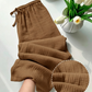 Pantaloni de casă din bumbac cu talie elastică pentru femei