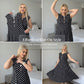 Women’s Summer Plus Size Polka Dot Sleeveless Midi Dress