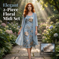 Rochie Midi cu Flori pentru Femei