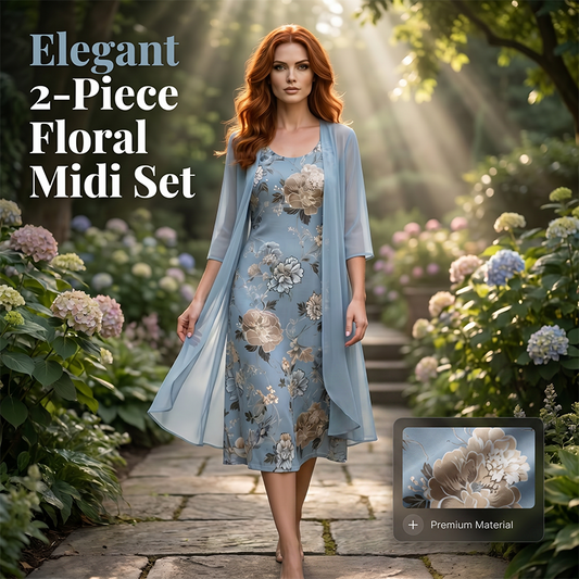 Rochie Midi cu Flori pentru Femei