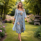 Rochie Midi cu Flori pentru Femei