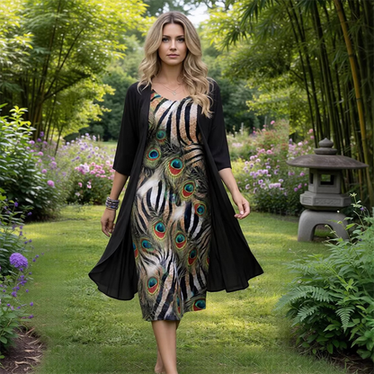 Rochie Midi cu Flori pentru Femei