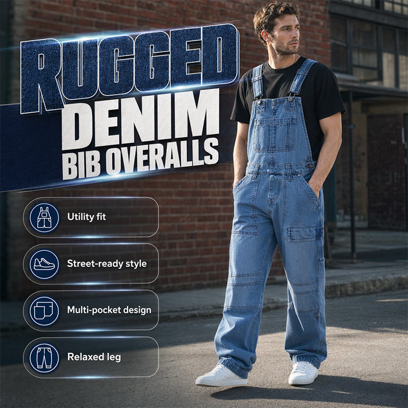 👖 Herren Jeansoverall verstellbare Träger – poipies