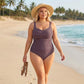 Costum de baie dintr-o singură piesă, clasic, pentru femei, mărimi plus
