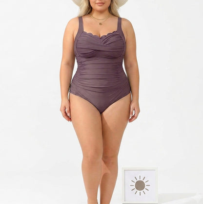 Costum de baie dintr-o singură piesă, clasic, pentru femei, mărimi plus