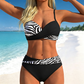 Costum de baie două piese cu efect de push-up pentru femei