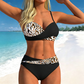 Costum de baie două piese cu efect de push-up pentru femei