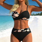 Costum de baie două piese cu efect de push-up pentru femei