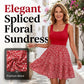 Rochie de vară pentru femei, cu guler pătrat și imprimeu floral
