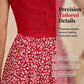 Rochie de vară pentru femei, cu guler pătrat și imprimeu floral