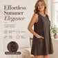 Rochie elegantă pentru femei, fără mâneci, cu volane