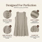 Rochie elegantă pentru femei, fără mâneci, cu volane
