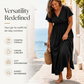 Women's Summer V-Neck Side Slit Maxi Dress