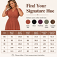 Women's Summer V-Neck Side Slit Maxi Dress