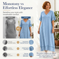 Women's V-Neck Tassel Loose-Fit Midi Dress
