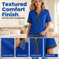 Women Denim Collar V-Neck Short Sleeve Shirt