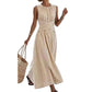 👗 Rochie Maxi Casual cu Dungi, Fără Mâneci pentru Femei