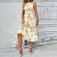 👗 Rochie casual pentru femei, fără mâneci, cu imprimeu floral