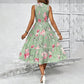 👗 Rochie casual pentru femei, fără mâneci, cu imprimeu floral