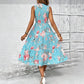 👗 Rochie casual pentru femei, fără mâneci, cu imprimeu floral