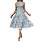 👗 Rochie casual pentru femei, fără mâneci, cu imprimeu floral