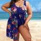👗 Rochă de baie tip rochie dintr-o singură piesă, cu imprimeu floral pentru femei