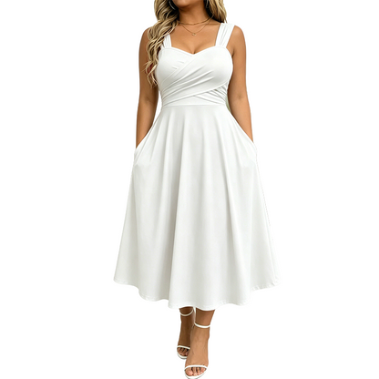 👗 Rochie elegantă pentru femei, cu decolteu în V și buzunare