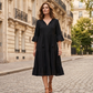 Rochie de vară pentru femei, tip A, cu volane și ciucuri