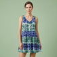 Women's Sleeveless V-Neck Tie-Dye Dress