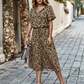 Women Casual Floral Printed Midi Dress