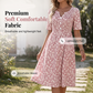 Rochie casual pentru femei, cu decolteu în V, imprimeu și buzunare