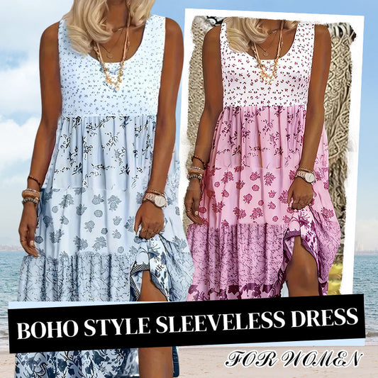 Rochie fără mâneci în stil Boho pentru femei