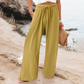 Pantaloni casual pentru femei, cu talie înaltă și picior larg