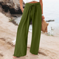 Pantaloni casual pentru femei, cu talie înaltă și picior larg