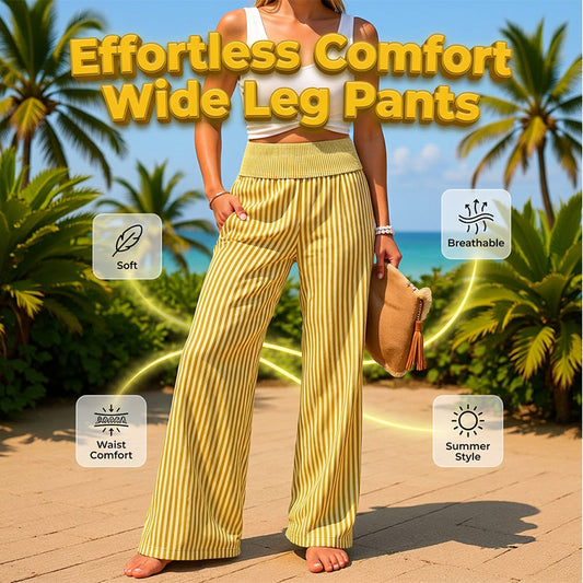 Pantaloni pentru femei cu talie elastică și model carouri cu dungi