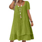 Rochie de damă, lejeră, cu mânecă scurtă, croială largă