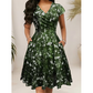 Rochie elegantă pentru femei, cu imprimeu și buzunare