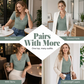 ✨ 👚😍 Bluză Femei Slim Fit Decolteu În V Dantelă Scallop Mânecă Scurtă – Elegantă În 6 Culori ✨