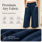 👖 Pantaloni largi din bumbac și in pentru femei