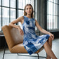 👗 Rochie de damă fără mâneci, cu imprimeu denim fals
