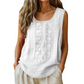 Women's Round Neck Embroidered Tank Tops