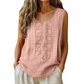 Women's Round Neck Embroidered Tank Tops