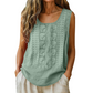 Women's Round Neck Embroidered Tank Tops