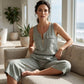 Women's Half-Zip Sleeveless Tank Top & Shorts Set